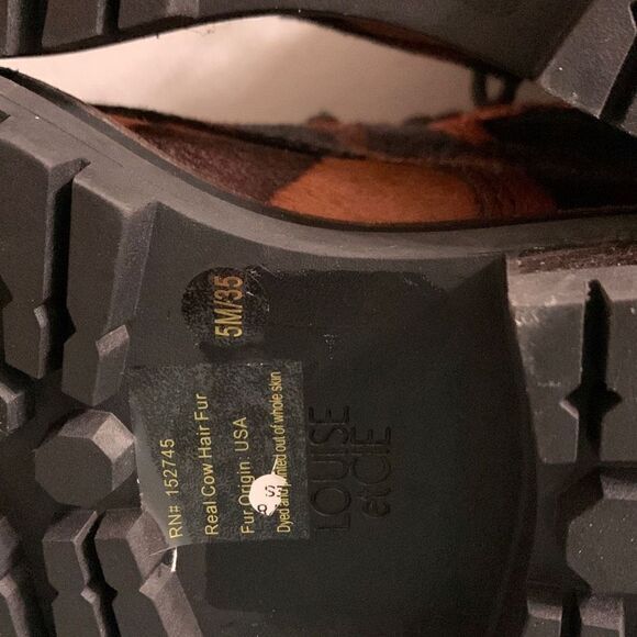 Louise et CIE animal print combat boots platform buckle ankle moto boots - Picture 6 of 7